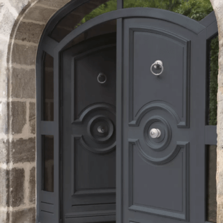 Porte d'entrée bois castellane