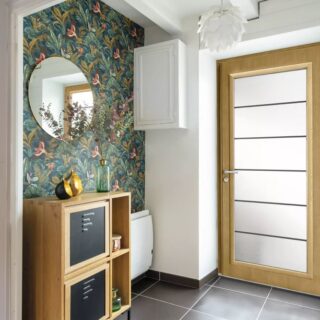 Porte d'entrée mixte bois alu