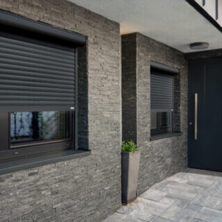 Entrance door into modern house