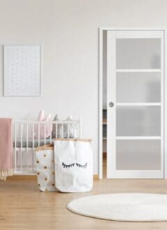 Porte coulissante Rozière couleur blanc modèle jazz
