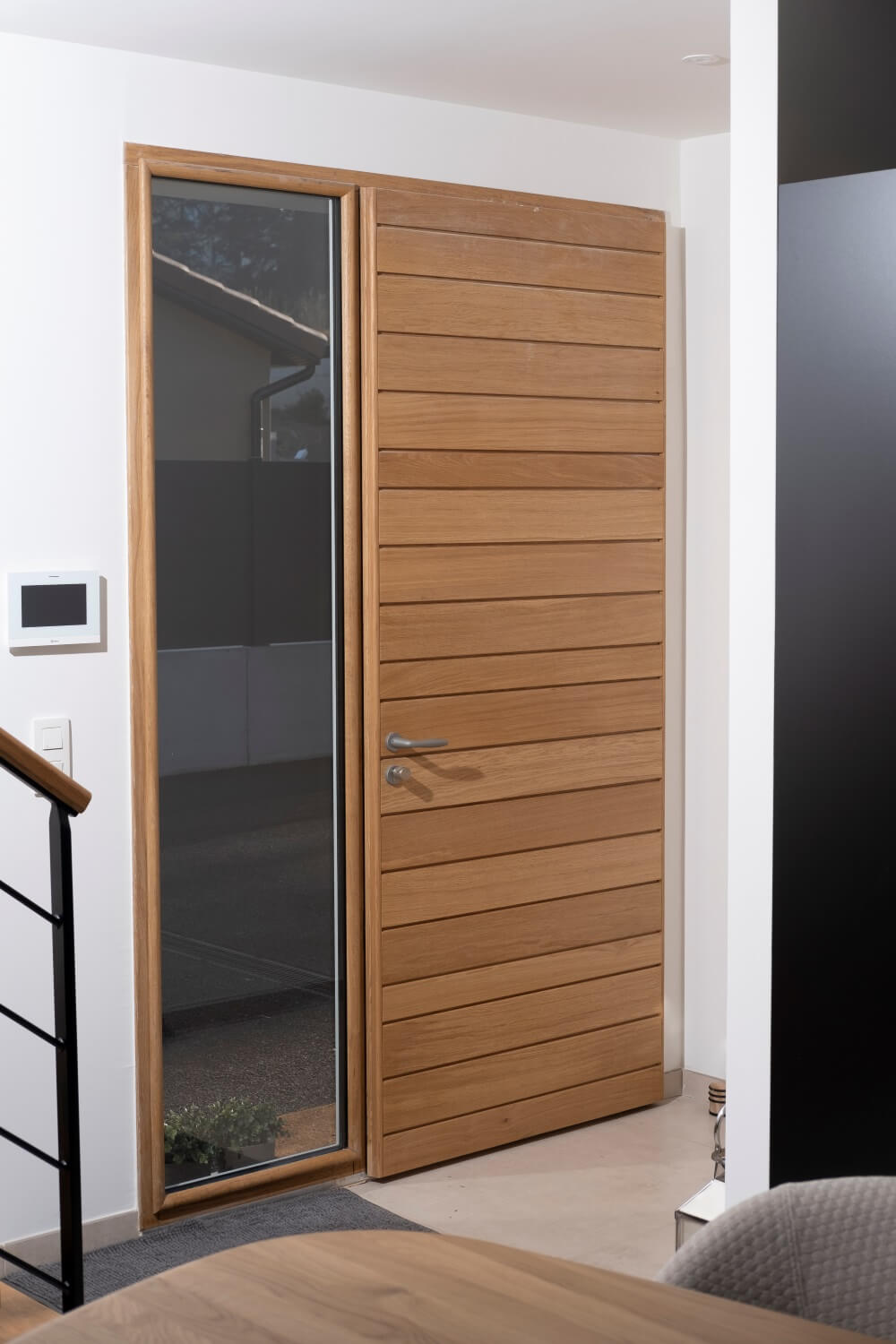 Porte d'entrée Mixte Bois Alu Bel'm 3