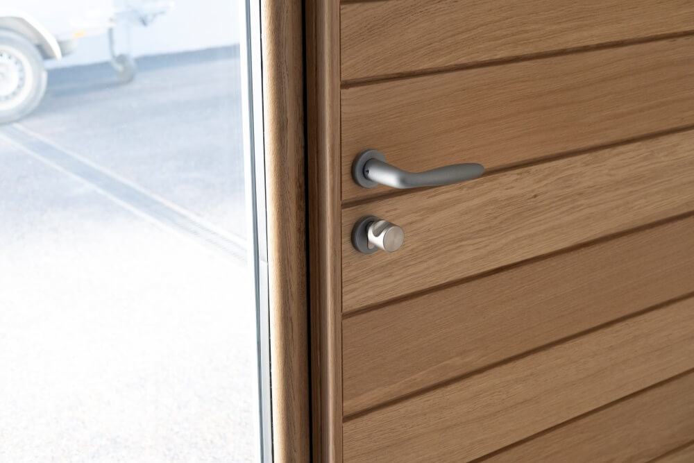 Porte d'entrée Mixte Bois Alu Bel'm 4